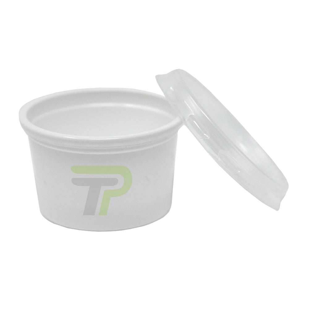 Buttertöpfchen weiß mit Deckel - Kunststoff - Yavuz Sönmez Papier- & Verpackungsmaterial - turbopack
