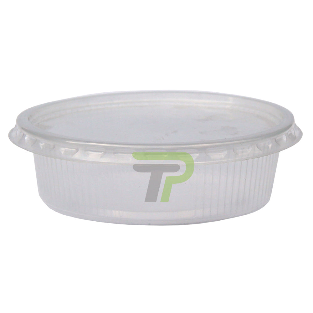 Feinkostbecher 125ml - rund, klar mit Deckel - Kunststoff - Yavuz Sönmez Papier- & Verpackungsmaterial - turbopack