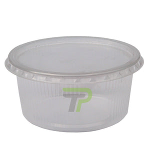 Feinkostbecher 250ml - rund, klar mit Deckel - Kunststoff - Yavuz Sönmez Papier- & Verpackungsmaterial - turbopack