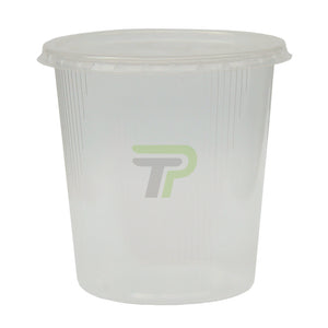 Feinkostbecher 500ml - rund, klar mit Deckel - Kunststoff - Yavuz Sönmez Papier- & Verpackungsmaterial - turbopack