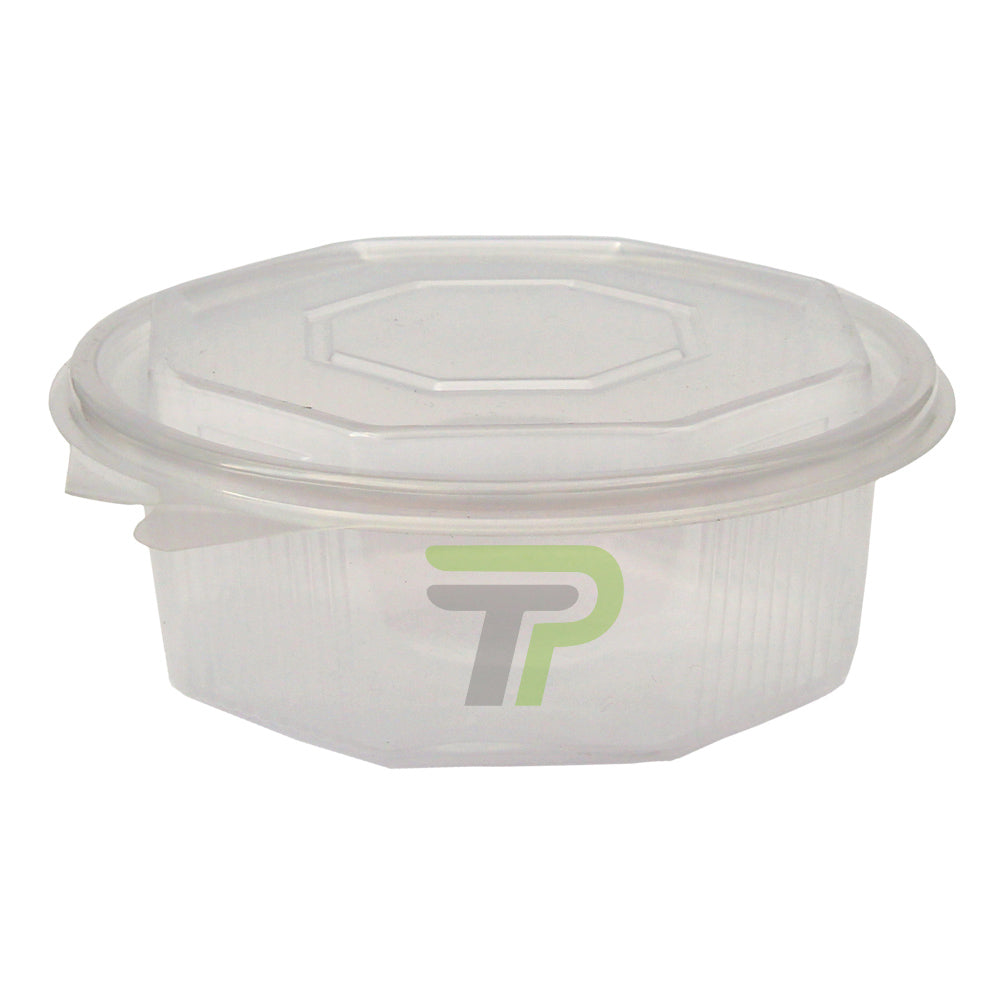 Haushaltsboxen 8-eckig, 375ml - klar mit Deckel - Kunststoff - Yavuz Sönmez Papier- & Verpackungsmaterial - turbopack