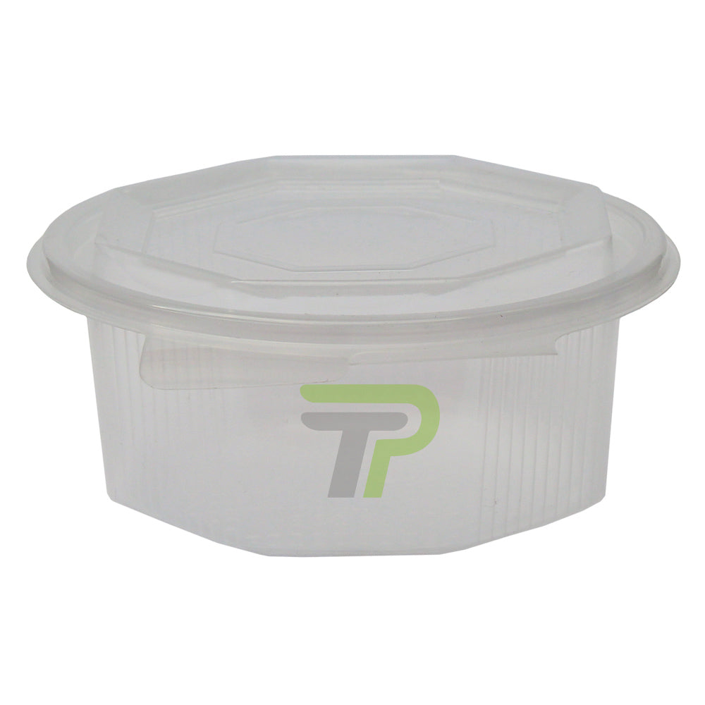 Haushaltsboxen 8-eckig, 500ml - klar mit Deckel - Kunststoff - Yavuz Sönmez Papier- & Verpackungsmaterial - turbopack