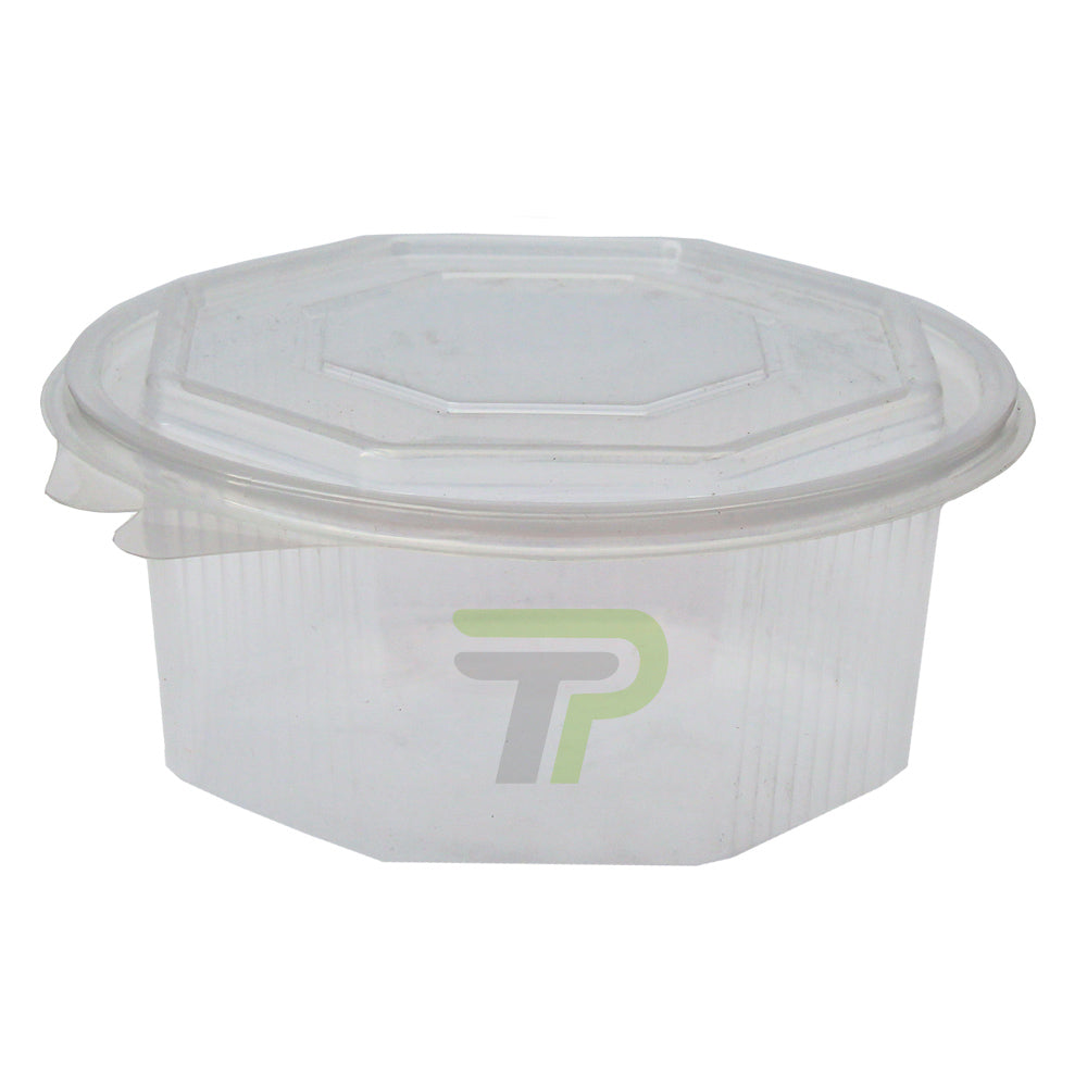 Haushaltsboxen 8-eckig, 750ml - klar mit Deckel - Kunststoff - Yavuz Sönmez Papier- & Verpackungsmaterial - turbopack